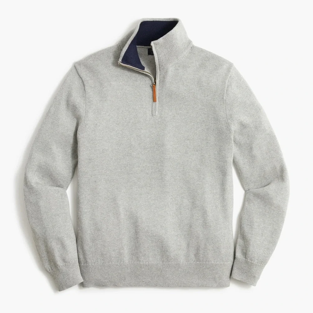 J.Crew Cotton half zip sweater
